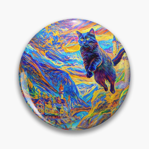 Item preview, Stylised castle and cat. DeepDream designed and sold by blackhalt.