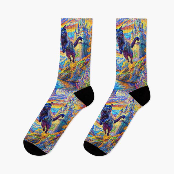 Item preview, Stylised castle and cat. DeepDream designed and sold by blackhalt.