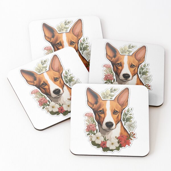 Item preview, Cute Flower Basenji Mom Dad Guardian Angel Best Friend Doggie Paw designed and sold by SMARTKIT  DESIGNAGENCY.