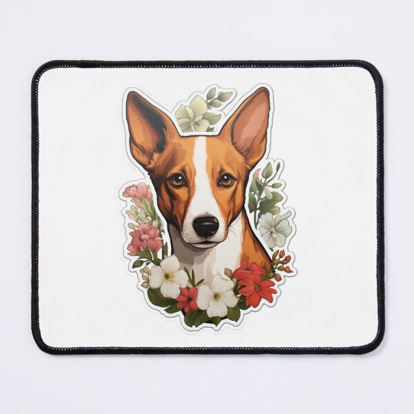 Item preview, Cute Flower Basenji Mom Dad Guardian Angel Best Friend Doggie Paw designed and sold by SMARTKIT DESIGNAGENCY.