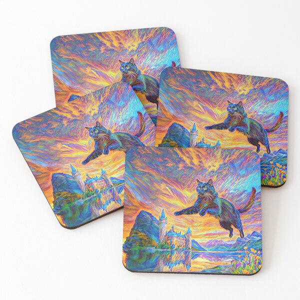 Item preview, Stylised castle and cat. DeepDream designed and sold by blackhalt.