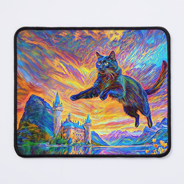 Item preview, Stylised castle and cat. DeepDream designed and sold by blackhalt.