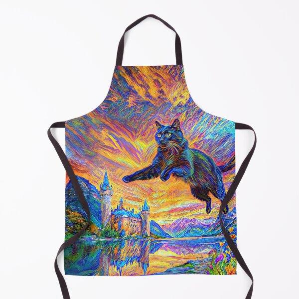 Item preview, Stylised castle and cat. DeepDream designed and sold by blackhalt.
