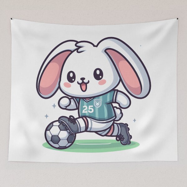 Item preview, Kawaii Bunny: Soccer Jersey And Cleats designed and sold by CanvasCutie.