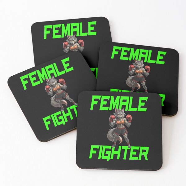 Item preview, Female Fighter - A female wolf wearing boxing gloves. designed and sold by ReneMM.