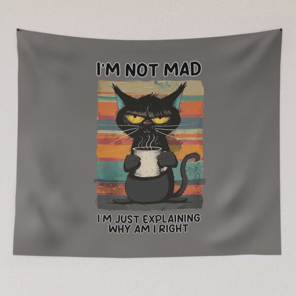 Item preview, Righteous Ranting Cat with Coffee designed and sold by RuyaFab.