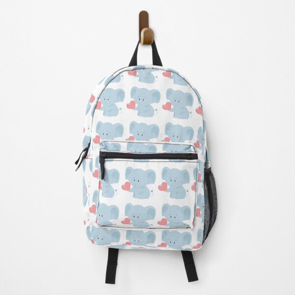 Item preview, Cute blue watercolor elephant with red heart designed and sold by MiaArtLovers.