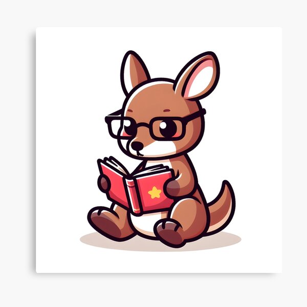 Item preview, Kawaii Kangaroo With Glasses designed and sold by CanvasCutie.
