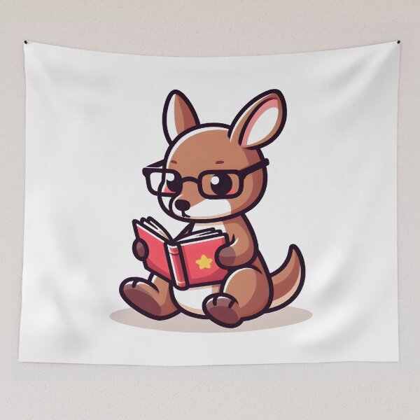 Item preview, Kawaii Kangaroo With Glasses designed and sold by CanvasCutie.
