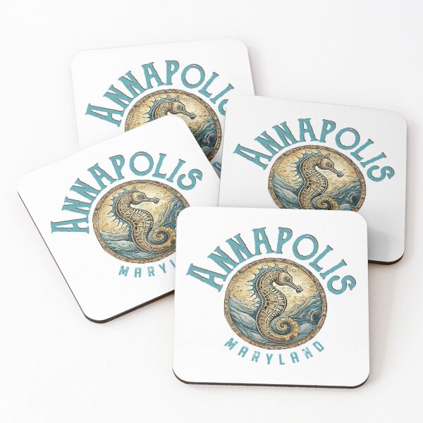 Item preview, Annapolis Maryland Nautical Seahorse Design designed and sold by Futurebeachbum.