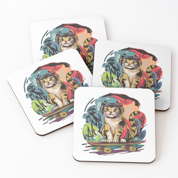 Item preview, Cat on skateboard designed and sold by Tajdi.