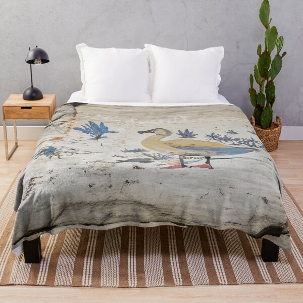 Item preview, old whitewashed rock with a mural of a goose - dePace' designed and sold by mrpropcake.