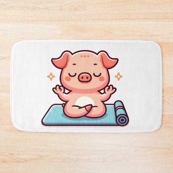 Item preview, Kawaii Meditating Pig designed and sold by CanvasCutie.