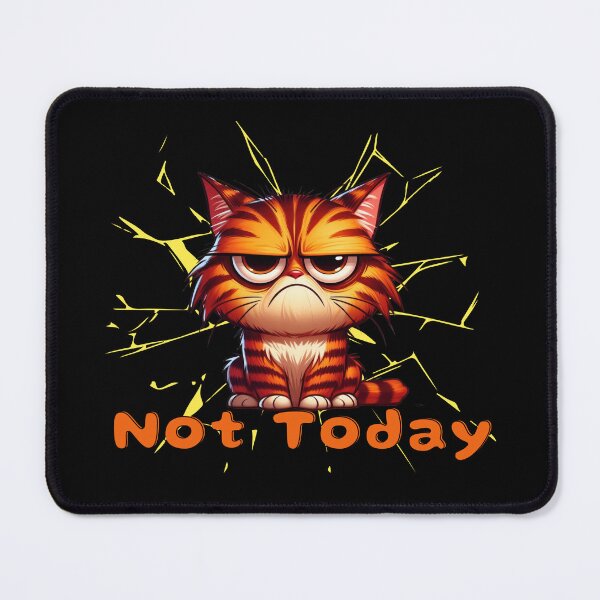 Item preview, Not Today Funny Furious Cat designed and sold by martindesignden.