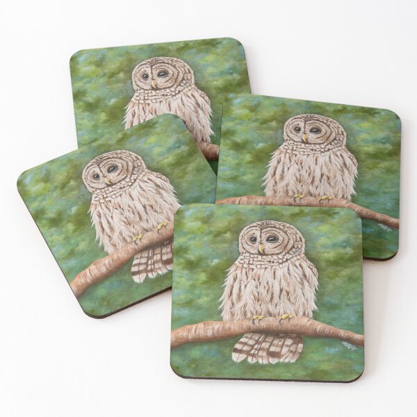 Item preview, Barred Owl Perched on a Branch designed and sold by M.E.Mackenzie Art.
