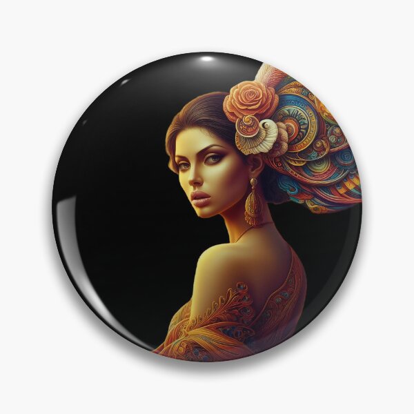 Item preview, Beautiful Girl With A Psychedelic Headgear designed and sold by TheRumblingNerd.