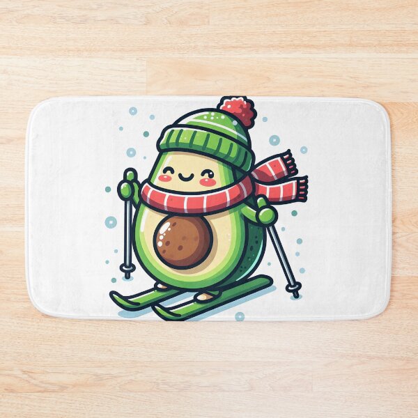 Item preview, Kawaii Avocado With A Winter Scarf designed and sold by CanvasCutie.