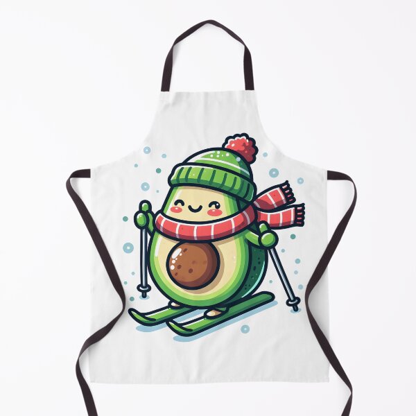 Item preview, Kawaii Avocado With A Winter Scarf designed and sold by CanvasCutie.