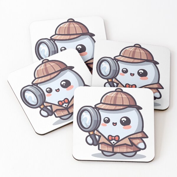 Item preview, Kawaii Ghost Hunter: Wearing A Detective Coat And A Monocle designed and sold by CanvasCutie.
