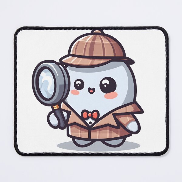 Item preview, Kawaii Ghost Hunter: Wearing A Detective Coat And A Monocle designed and sold by CanvasCutie.
