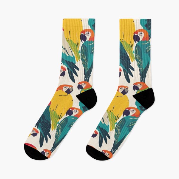 Item preview, Various Parrots Pink Green Yellow Pattern  designed and sold by GrinGalore.