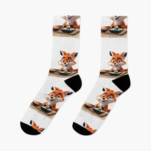 Item preview, zorro come sushi,acuarela,lindo zorro designed and sold by Basiadesign.