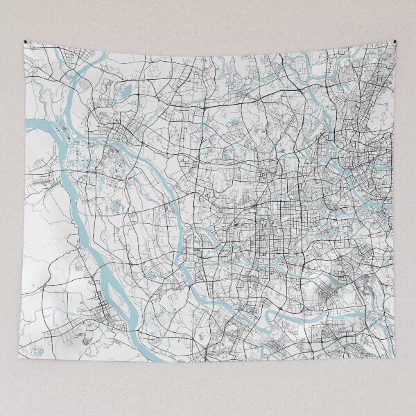 Item preview, Foshan City Map of Guangdong, China - Circle designed and sold by deMAP.