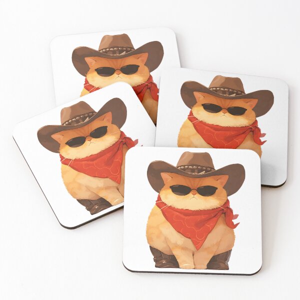 Item preview, Cute Cowboy Cat designed and sold by StickySparkle.