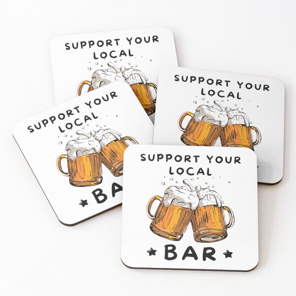 Item preview, Raise a Glass: Support Your Local Bar designed and sold by impressionofmel.