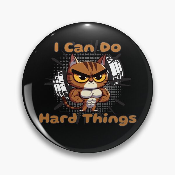 Item preview, I Can Do hard things funny strong cat designed and sold by martindesignden.