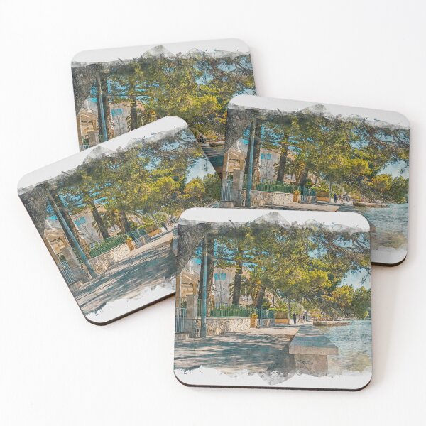 Item preview, Puerto Pollensa Pine Walk Mallorca Watercolour Effect designed and sold by GG WALL ART.