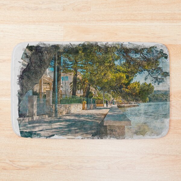 Item preview, Puerto Pollensa Pine Walk Mallorca Watercolour Effect designed and sold by GG WALL ART.