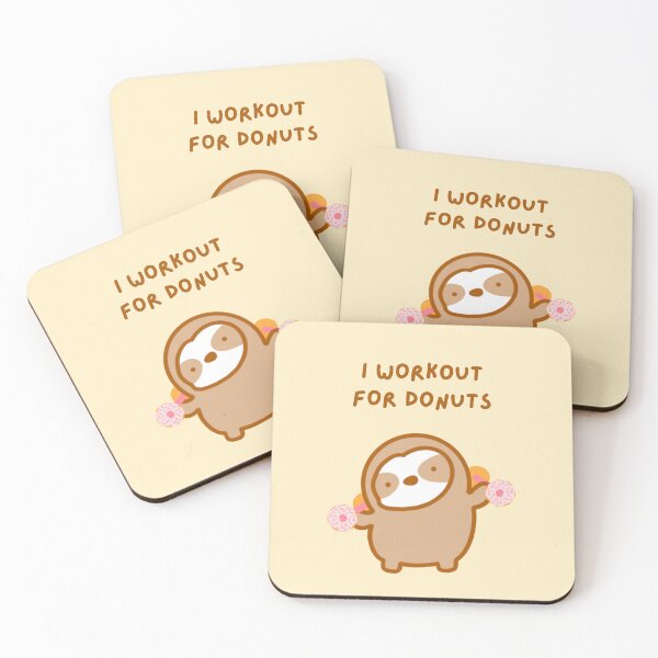 Item preview, Workout for Donuts Gym Sloth designed and sold by theslothinme.