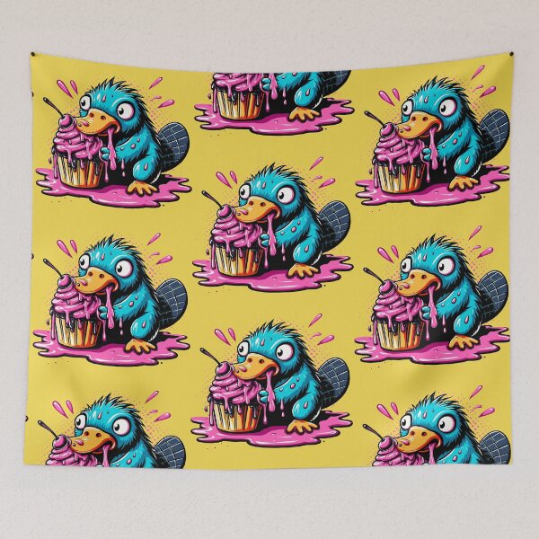 Item preview, Platypus Frantically Eating a Cupcake designed and sold by Ghost on Toast.