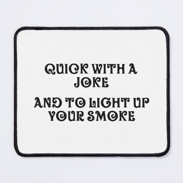 Item preview, Quick with a joke black font designed and sold by FanboyMuseum.