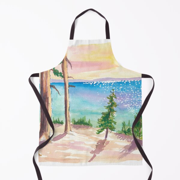 Item preview, Lake Tahoe View with Trees and Sun on Water designed and sold by artshop77.