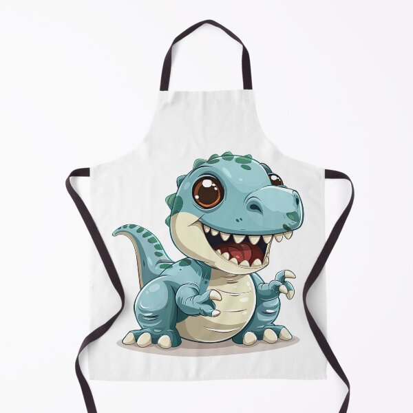 Item preview, cute blue dinosaur in cartoon style design that smiles designed and sold by Jerhus.