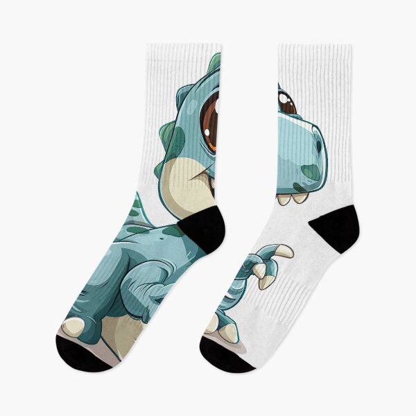 Item preview, cute blue dinosaur in cartoon style design that smiles designed and sold by Jerhus.