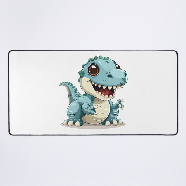 Item preview, cute blue dinosaur in cartoon style design that smiles designed and sold by Jerhus.