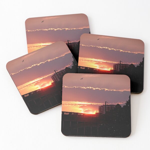Item preview, Sunset Silouette over the High Level Bridge Newcastle designed and sold by RosRidleyPhoto.