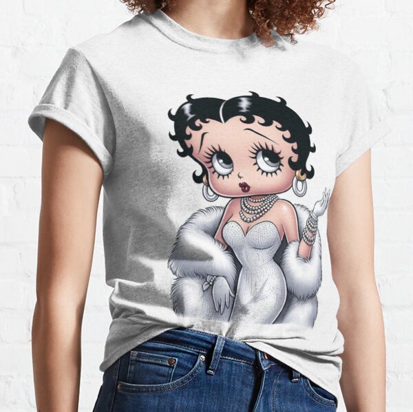Item preview, Elegant Betty Boop in White Dress designed and sold by LyssasMindArt.