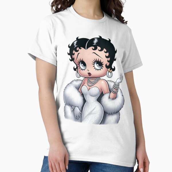 Item preview, Elegant Betty Boop in White Dress designed and sold by LyssasMindArt.