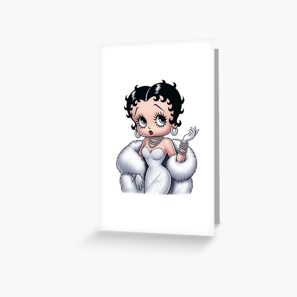 Item preview, Elegant Betty Boop in White Dress designed and sold by LyssasMindArt.