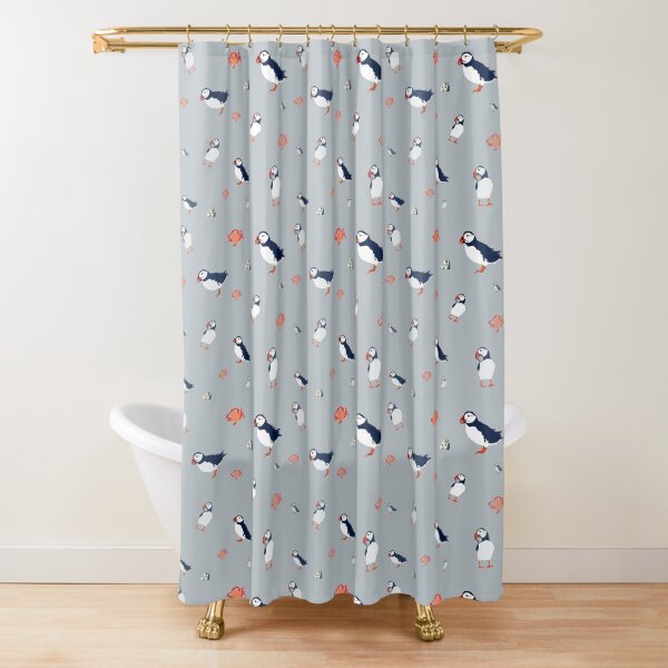 Item preview, Puffins on grey designed and sold by chihuahuashower.