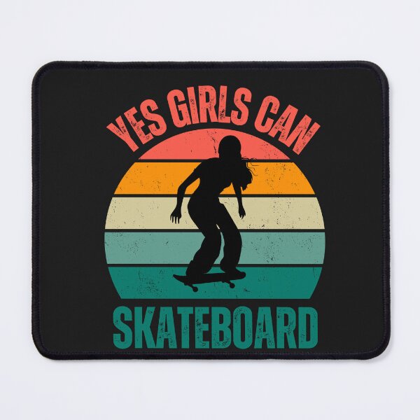 Item preview,  Yes,Girls can skateboard ,girl power designed and sold by erozzz.