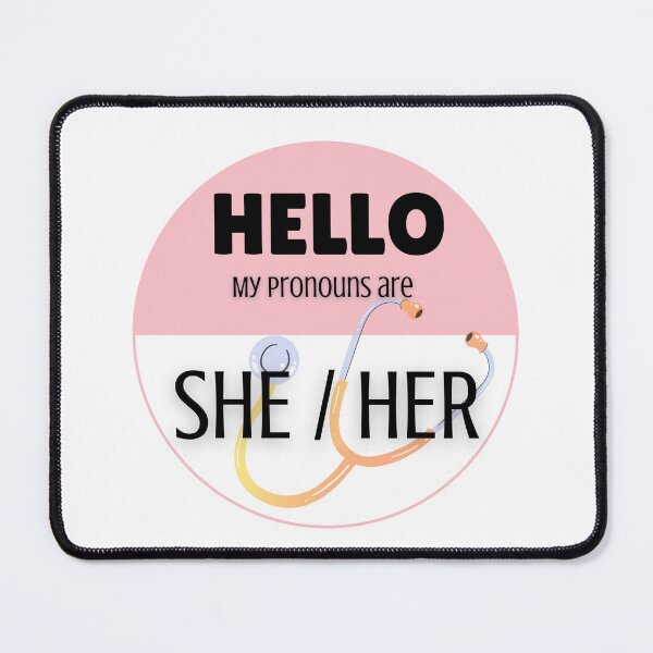 Item preview, Pronoun Badge for Healthcare Professionals | SHE/HER designed and sold by TheFamilyVan.