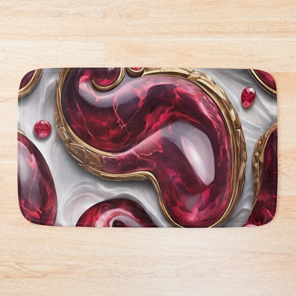 Item preview, GRANT marble red rubin gold silver designed and sold by ProzixART.