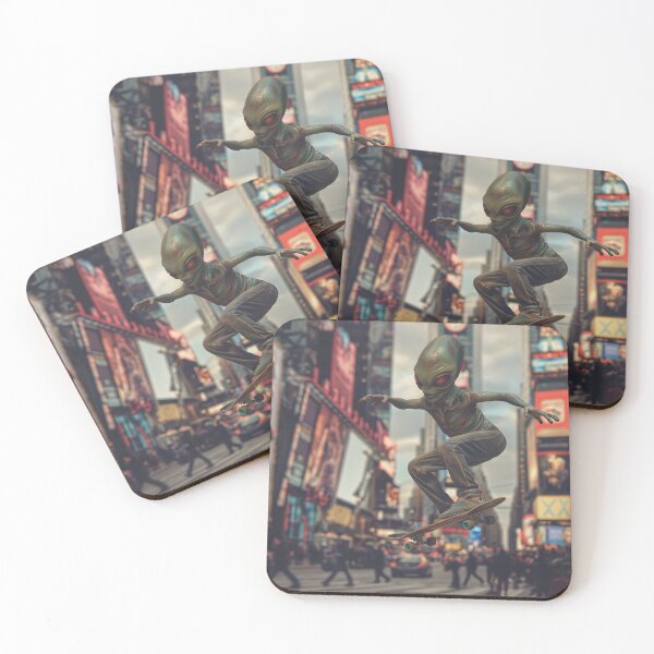 Item preview, Alien Skateboarding #1 designed and sold by SixStringShinobi.