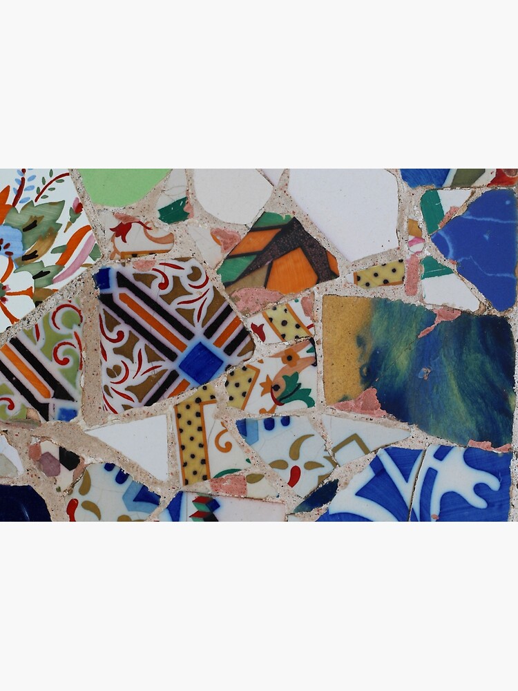 Thumbnail 3 of 3, Journal, Blue and white floral and geometric mosaic pattern. designed and sold by GDRDesign.
