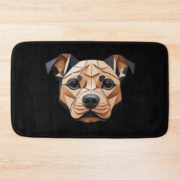 Item preview, Geometric Canine: Minimalist Paper-Cut Staffordshire designed and sold by products4urduke.